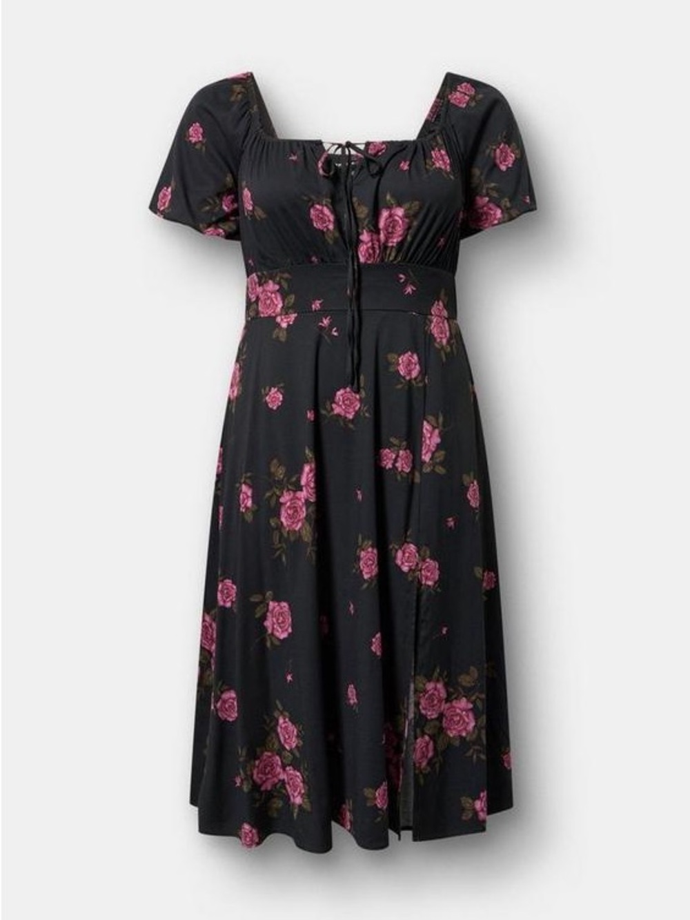 Torrid 0X Puff Sleeve Midi Dress NWT